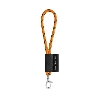 Set Lanyard Nautic Lyhyt (Ø 5 Mm) 9 Mm:n Sulkurenkaalla Heksakromi Vihreä/oranssi