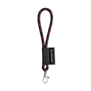 Set Lanyard Nautic Short (Ø 5 Mm) 9 Mm:n Sulkurenkaalla Musta/punainen