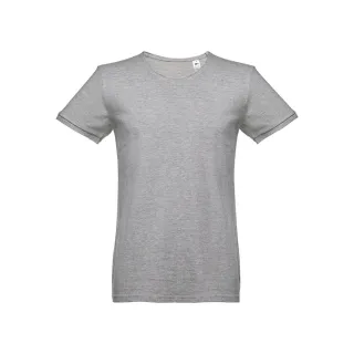 Thc San Marino. Miesten Lyhythihainen T-paita Kammattua Puuvillaa Heksakromi Vaaleanharmaa