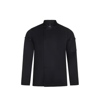 Vl Agni. Unisex-keittiötakki (190 G/m²), Valmistettu Puuvillasta (35 %) Ja Kierrätetystä Polyesteristä (65 %) Musta