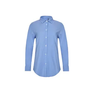 Vl Prithvi Women. Naisten Oxford-paita (180 G/m²) Puuvillasta (50 %), Polyesteristä (45 %) Ja Elastaanista (5 %) Sininen