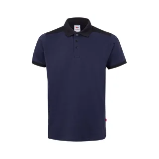 Vl Veles. Dvobarvna Raztegljiva Piqué Polo Majica (200 G/m²) S Kratkimi Rokavi, Iz Poliestra (96 %) In Elastana (4 %) Sininen