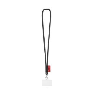 Watford. Set Lanyard Tube Long (Ø 7 Mm), 9 Mm:n Sulkurengas, Ø 7 Mm:n Turvalukko Ja 91 X 68 Mm:n Jäykkä Nimilapun/kortin Pidike Musta