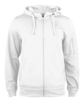 Clique Basic Active Hoody Full Zip Valkoinen