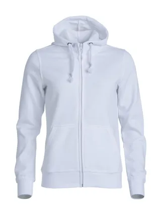 Clique Basic Hoody Full Zip Women Valkoinen