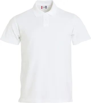 Clique Basic Polo S/s Junior Valkoinen