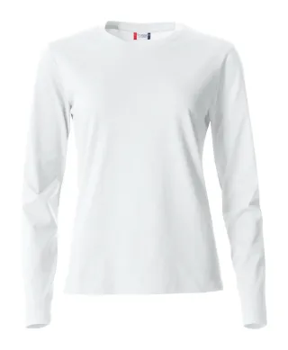 Clique Basic-t L/s Women Valkoinen