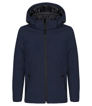 Clique Padded Hoody Softshell Junior Tummansininen