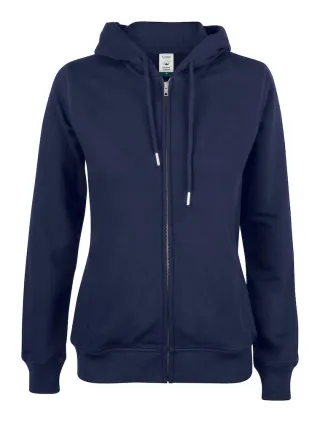 Clique Premium Oc Hoody Full Zip Women Tumman Sininen