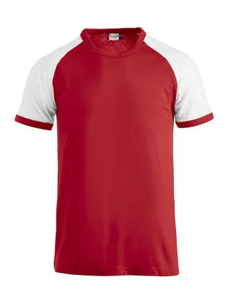 Clique Raglan-t Punainen/valkoinen