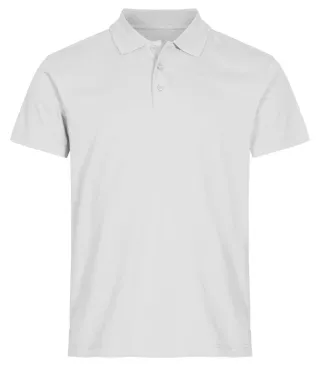 Clique Single Jersey Polo Valkoinen