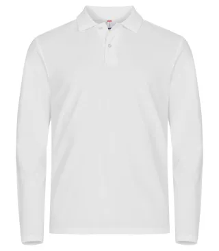 Clique Stretch Premium Polo L/s Valkoinen