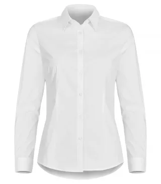 Clique Stretch Shirt L/s Women Valkoinen