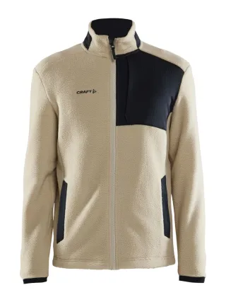 Craft Adv Explore Pile Fleece Jacket M Ecru/black