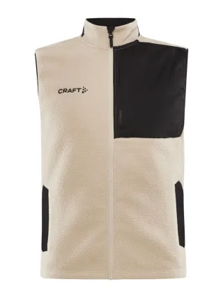 Craft Adv Explore Pile Fleece Vest M Ecru/black