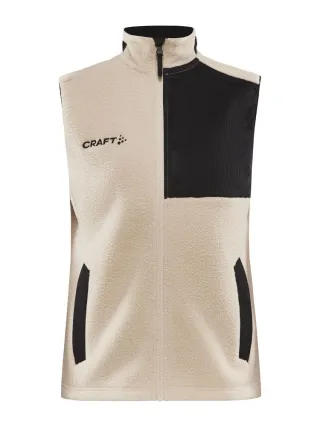 Craft Adv Explore Pile Fleece Vest W Ecru/black