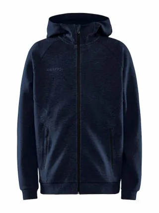 Craft Core Soul Full Zip Hood Jr Tummansininen