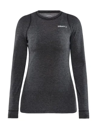Craft Core Wool Merino Ls Tee W Meleraattu Musta