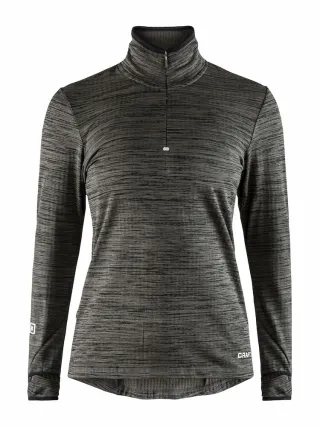 Craft Grid Halfzip W Meleraattu Musta