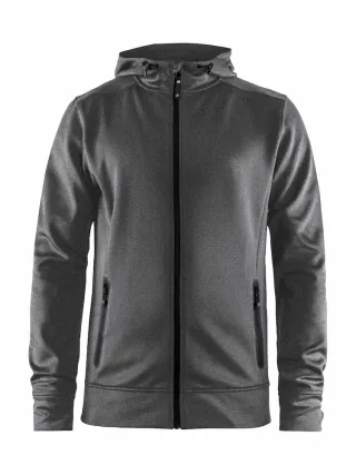 Craft Noble Full Zip Hood M Meleerattu Tummanharmaa