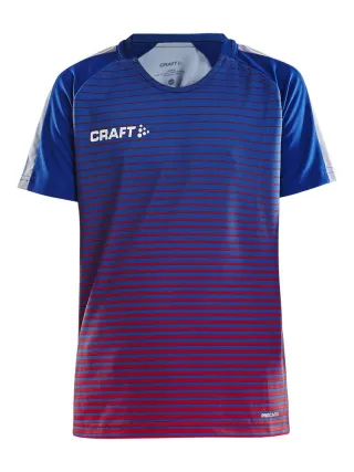 Craft Pro Control Stripe Jersey Jr Club Cobolt / Bright Red