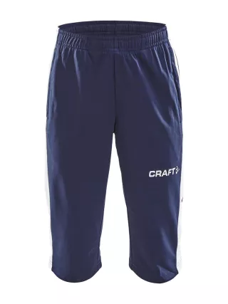 Craft Progress 3/4 Pants Jr Tummansininen/valkoinen