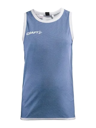 Craft Progress Reversible Basket Singlet Jr Club Cobolt / White