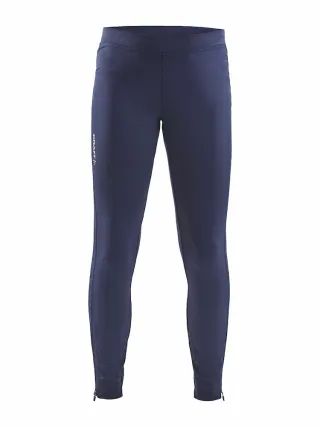 Craft Rush Zip Tights  Jr Navy