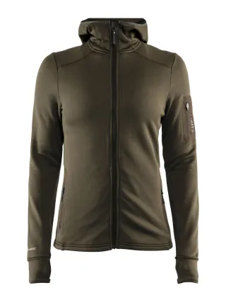 Craft Trict Polartec Hood W Tumma Oliivinvihreä