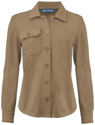 Cutter & Buck Advantage Leisure Shirt Ladies Khakin Vihreä