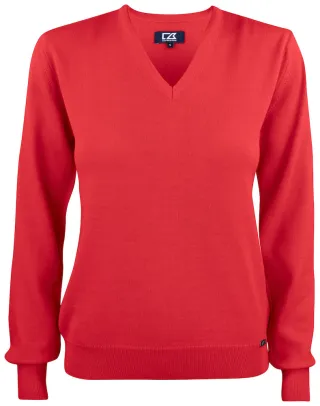 Cutter & Buck Everett V-neck Ladies Kirkkaanpunainen