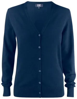 Cutter & Buck Oakville Cardigan Ladies Tumman Sininen