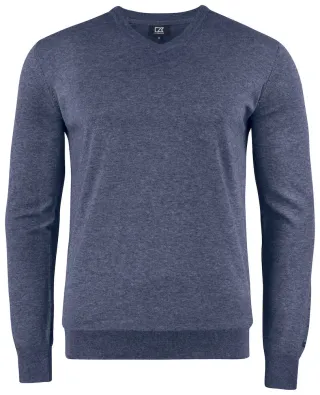 Cutter & Buck Oakville V-neck Men Meleerattu Tummansininen