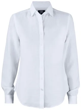 Cutter & Buck Summerland Linen Shirt Ladies Valkoinen