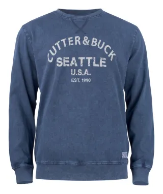 Cutter & Buck Thorp Denim Crew Denim Sininen