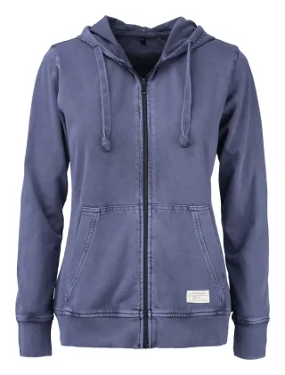 Cutter & Buck Thorp Denim Hood Fz Ladies Denim Sininen