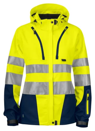 Projob 6423 Naisten Takki En Iso 20471 Luokka 3/2 Keltainen/tummansininen