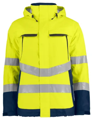 Projob 6441 Huomio Talvitakki En Iso 20471 Luokka 3 Keltainen / Sininen