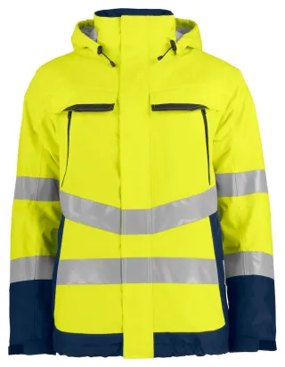 Projob 6441 Huomio Talvitakki En Iso 20471 Luokka 3 Keltainen/sininen