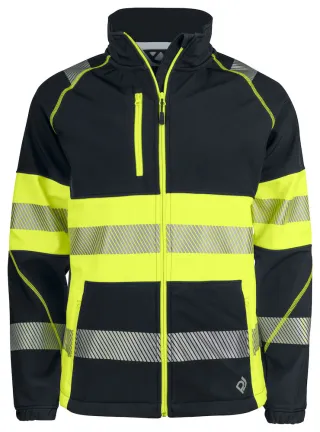 Projob 6443 Softshell-takki En Iso 20471 Luokka 1 Keltainen/musta