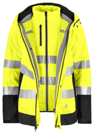 Projob 6445 Tekninen Takki 3-in-1 En Iso 20471 Luokka 3/2 Keltainen/sininen