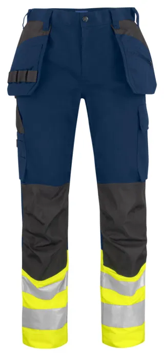 Projob 6534 Huomioriipputaskuhousut En Iso 20471 Luokka 1 Keltainen / Sininen