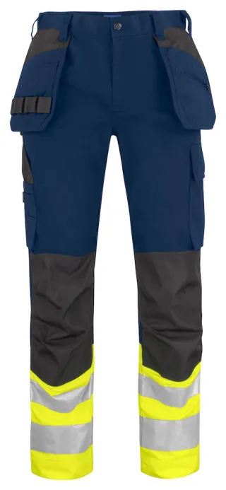 Projob 6534 Huomioriipputaskuhousut En Iso 20471 Luokka 1 Keltainen/sininen