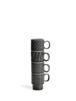 Sagaform Coffee & More Espressomuki 4 Kpl, Harmaa