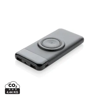 10000mah Langaton Varavirtalähde Kellolaturilla Musta