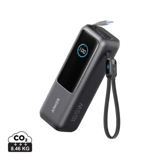 Anker-varavirtalähde 25 000 Mah, 165 W, Kelautuva Kaapeli Harmaa, Musta