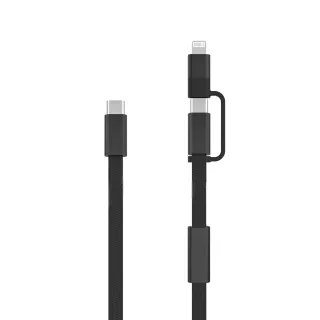 Arc Rcs 60w 120 Cm 2-in-1 Fast Charging Cable Musta