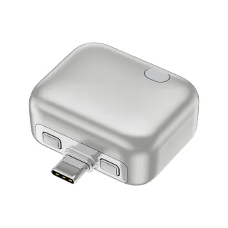 Chargeguard Rcs Automaattisesti Katkaiseva Usb-c-sovitin. Hopeanvärinen
