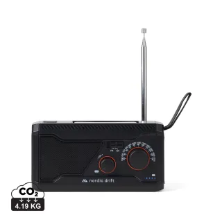 Nordic Drift Titan Ipx4 -monitoimiradio 4000 Mah Musta