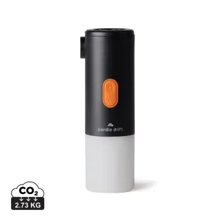 Nordic Drift Titan Kannettava Ilmapumppu Ja Retkivalo Musta